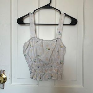 Vintage LA floral crop top